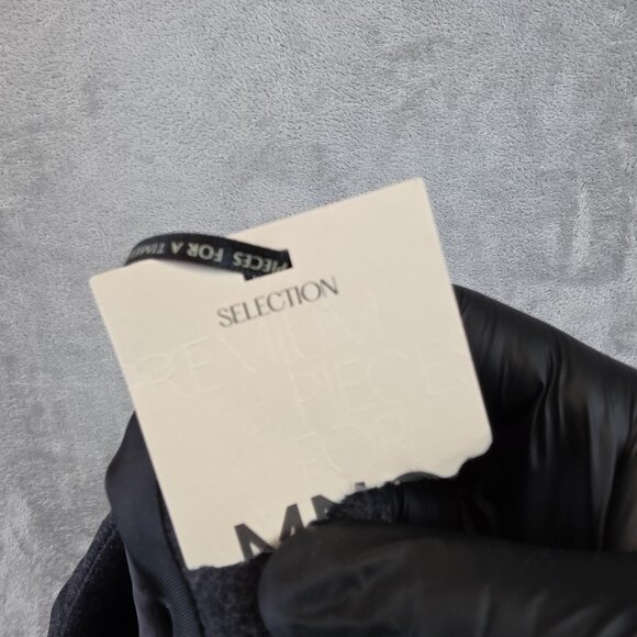 MNG Mango Selection Skirt Womens Large Charcoal Wool Blend Mini Lined Side Zip - Picture 8 of 10